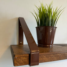 Load image into Gallery viewer, Mahogany Brown - Ral 8016 Triangle Heavy Duty Metal Shelf Bracket