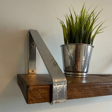 Load image into Gallery viewer, Chrome Triangle Heavy Duty Metal Shelf Bracket