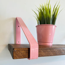 Load image into Gallery viewer, Pink - Ral 3015 Triangle Heavy Duty Metal Shelf Bracket - Unique Metalcraft