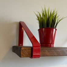 Load image into Gallery viewer, Cherry Red - Ral 3002 Triangle Heavy Duty Metal Shelf Bracket - Unique Metalcraft