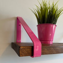 Load image into Gallery viewer, Pink - Ral 4003 Triangle Heavy Duty Metal Shelf Bracket - Unique Metalcraft