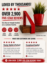 Load image into Gallery viewer, Cherry Red - Ral 3002 Triangle Heavy Duty Metal Shelf Bracket - Unique Metalcraft