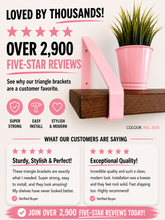 Load image into Gallery viewer, Pink - Ral 3015 Triangle Heavy Duty Metal Shelf Bracket - Unique Metalcraft