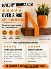 Load image into Gallery viewer, Orange - Ral 2000 Triangle Heavy Duty Metal Shelf Bracket - Unique Metalcraft