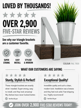 Load image into Gallery viewer, Light Grey - Ral 7035 Triangle Heavy Duty Metal Shelf Bracket