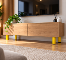 Load image into Gallery viewer, Round Metal Table Legs – 35 Colours Available - Steel Bench & Bar Legs – 200mm–1000mm – Handmade UK