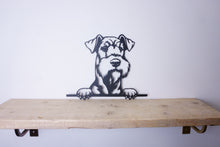 Load image into Gallery viewer, Airedale Peeping Dog Wall Art / Garden Art - Unique Metalcraft