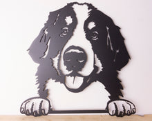 Load image into Gallery viewer, Bernese Mountain Dog Peeping Dog Wall Art / Garden Art - Unique Metalcraft