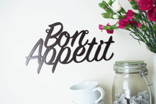 Load image into Gallery viewer, 'Bon Appetit' Sign Metal Wall Art - Unique Metalcraft