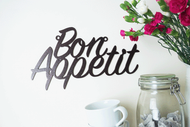 'Bon Appetit' Sign Metal Wall Art - Unique Metalcraft