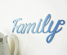 Load image into Gallery viewer, 'Family' Sign Metal Wall Art - Unique Metalcraft