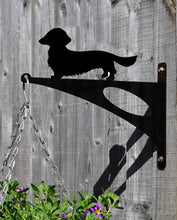 Load image into Gallery viewer, Dachshund Long Haired Hanging Basket Bracket - Unique Metalcraft