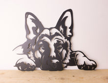 Load image into Gallery viewer, German Shepherd Peeping Dog Wall Art / Garden Art - Unique Metalcraft