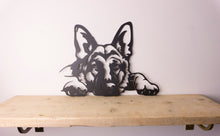 Load image into Gallery viewer, German Shepherd Peeping Dog Wall Art / Garden Art - Unique Metalcraft