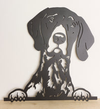 Load image into Gallery viewer, German Short Haired Pointer Peeping Dog Wall Art / Garden Art - Unique Metalcraft