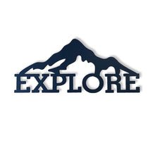 Load image into Gallery viewer, 'Explore' - Steel Metal Hanging Sign Wall Art - Unique Metalcraft