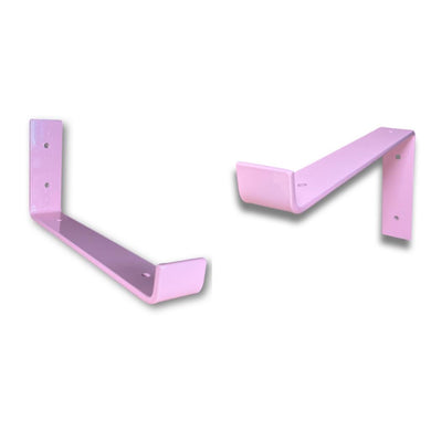 Pink - RAL 3015 - scaffold board shelf brackets - 100mm -325mm - Unique Metalcraft