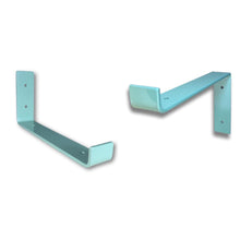 Load image into Gallery viewer, Pale Green - RAL 6021 - scaffold board shelf brackets - 100mm - 325mm - Unique Metalcraft