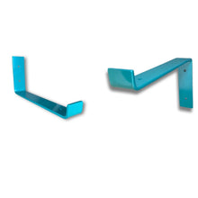 Load image into Gallery viewer, Sea Green - RAL 6000 - scaffold board shelf brackets - 100mm - 325mm - Unique Metalcraft