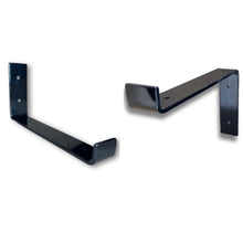 Load image into Gallery viewer, Black - RAL 9005 - scaffold board shelf brackets - 100mm - 325mm - Unique Metalcraft