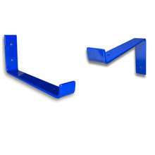 Load image into Gallery viewer, Marine Blue - RAL 5002 - scaffold board shelf brackets - 100mm - 325mm - Unique Metalcraft