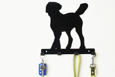 Labradoodle - Dog Lead / Key Holder, Hanger, Hook - Unique Metalcraft