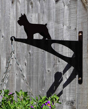 Load image into Gallery viewer, Schnauzer Hanging Basket Bracket - Unique Metalcraft