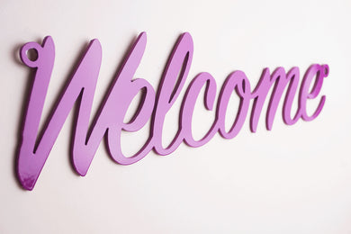 'Welcome' Sign Metal Wall Art - Unique Metalcraft