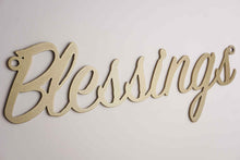 Load image into Gallery viewer, 'Blessings' Sign Metal Wall Art - Unique Metalcraft
