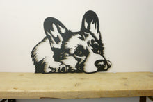 Load image into Gallery viewer, Corgi Dog Head Dog Wall Art / Garden Art - Unique Metalcraft