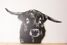 Load image into Gallery viewer, Highland Cow Animal Wall Art / Garden Sculptures - Unique Metalcraft
