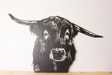 Load image into Gallery viewer, Highland Cow Animal Wall Art / Garden Sculptures - Unique Metalcraft