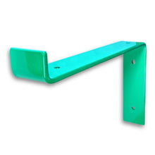 Load image into Gallery viewer, Mint Green - RAL 6029 - scaffold board shelf brackets - 100mm - 325mm - Unique Metalcraft