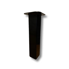 Load image into Gallery viewer, Black Square Metal Table Legs | Bench Legs |Bar 200mm -1000mm - RAL 9005 - Unique Metalcraft