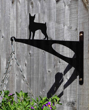 Load image into Gallery viewer, Miniature Pinscher Hanging Basket Bracket - Unique Metalcraft