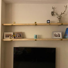 Load image into Gallery viewer, Rustic Shelf Brackets Scaffold Board Heavy Duty 100mm - 325mm Industrial Steel Metal - Unique Metalcraft