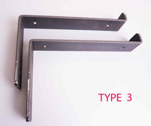 Load image into Gallery viewer, Rustic Scaffold Board Shelf Brackets Heavy Duty 225mm Industrial Steel Metal - Unique Metalcraft