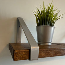 Load image into Gallery viewer, Metallic Silver Triangle Heavy Duty Metal Shelf Bracket
