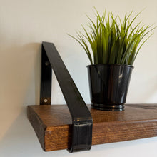 Load image into Gallery viewer, Gloss Black - Ral 9005 Triangle Heavy Duty Metal Shelf Bracket
