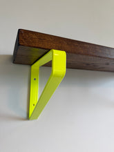 Load image into Gallery viewer, Luminous Yellow Triangle Heavy Duty Metal Shelf Bracket - Unique Metalcraft
