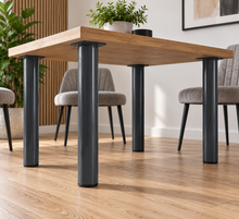 Load image into Gallery viewer, Round Metal Table Legs – 35 Colours Available - Steel Bench &amp; Bar Legs – 200mm–1000mm  – Handmade UK
