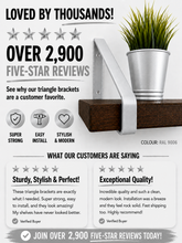 Load image into Gallery viewer, Silver - Ral 9006 Triangle Heavy Duty Metal Shelf Bracket
