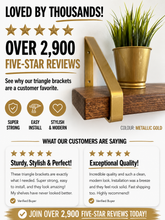 Load image into Gallery viewer, Metallic Gold - Triangle Heavy Duty Metal Shelf Bracket
