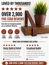 Load image into Gallery viewer, Rust - Triangle Heavy Duty Metal Shelf Bracket
