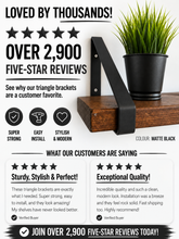 Load image into Gallery viewer, Matte Black - Triangle Heavy Duty Metal Shelf Bracket

