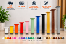 Load image into Gallery viewer, Square Metal Table Legs – 35 Colours Available - Steel Bench &amp; Bar Legs – 200mm–1000mm – Handmade UK - Unique Metalcraft
