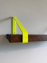 Load image into Gallery viewer, Luminous Yellow Triangle Heavy Duty Metal Shelf Bracket - Unique Metalcraft
