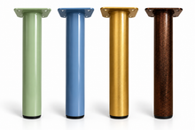 Load image into Gallery viewer, Round Metal Table Legs – 35 Colours Available - Steel Bench &amp; Bar Legs – 200mm–1000mm  – Handmade UK
