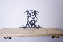 Load image into Gallery viewer, Airedale Peeping Dog Wall Art / Garden Art - Unique Metalcraft
