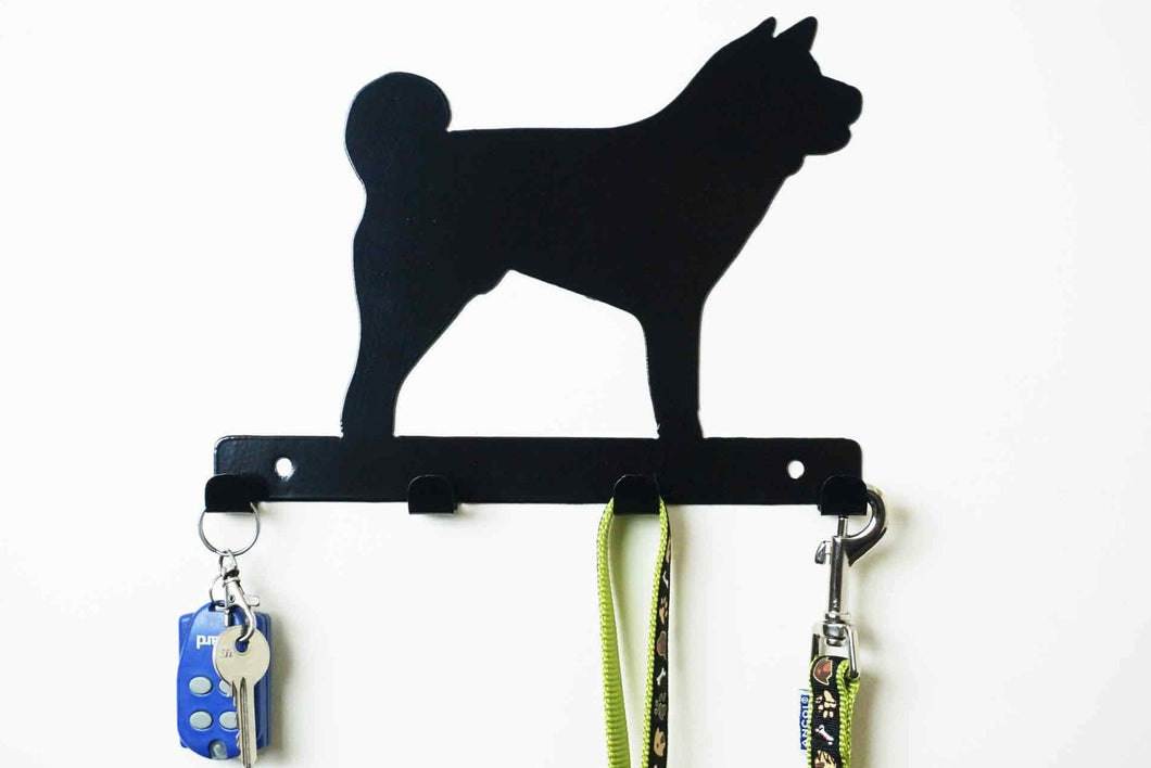 Akita - Dog Lead / Key Holder, Hanger, Hook - Unique Metalcraft